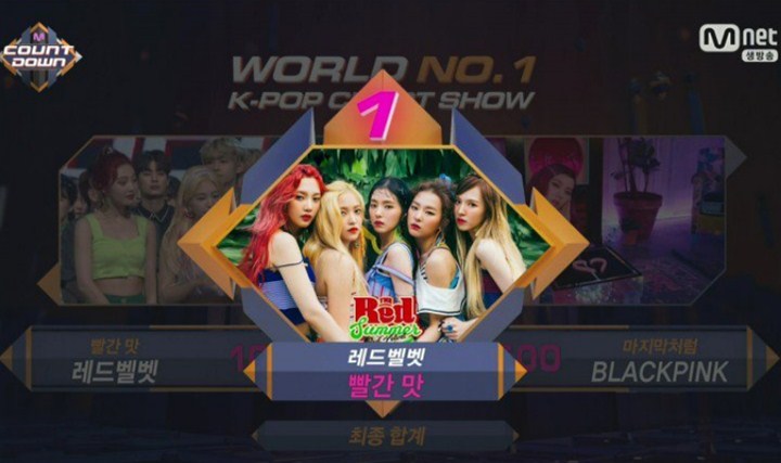 Red-Velvet-Raih-Trofi-Ke-2 ‘Red-Flavor’-Kalahkan-Black-Pink-Di-‘M!Countdown’