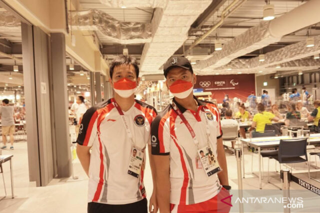 Tim bulu tangkis Indonesia tiba di Kampung Atlet Olimpiade