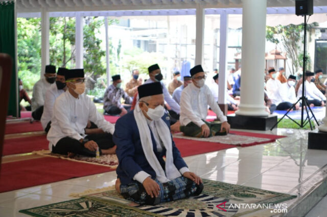 Wapres Salat Idul Adha di kediaman resmi