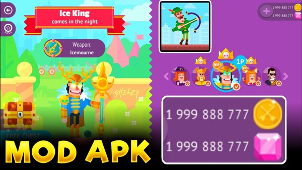 Download Bowmaster Mod Apk Unlimited Gems & Coin Versi Terbaru Download Bowmaster Mod Apk Unlimited Coins Versi Terbaru 2021