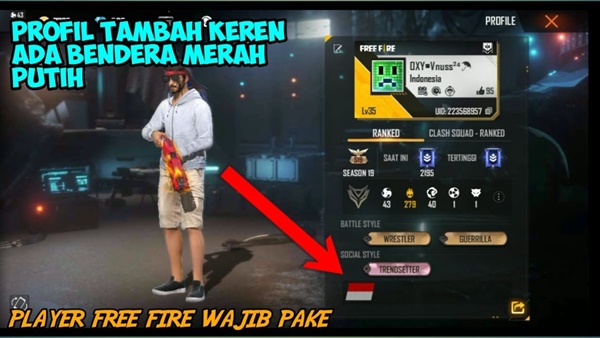 Kode Bendera Indonesia FF Begini Cara Memasang Pada Profil Free Fire iencsea.id