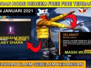 Kode Redeem FF Terbaru Emote Baby Shark Gratis Bulan Januari 2021