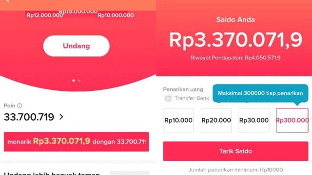 Mendapatkan Uang dari Tiktok Lite dan Tiktok Hingga Jutaan