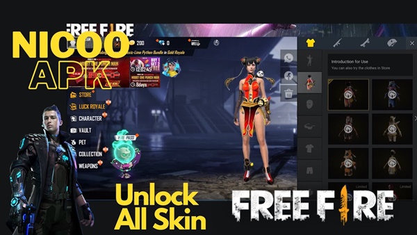 Nicoo Apk FF ( Download Nico Apk ) Buka Semua Bundle Dan Skin Free Fire Gratis