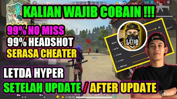 Sensitivitas Letda Hyper Terbaru 2021, Auto Headshot Game Free Fire