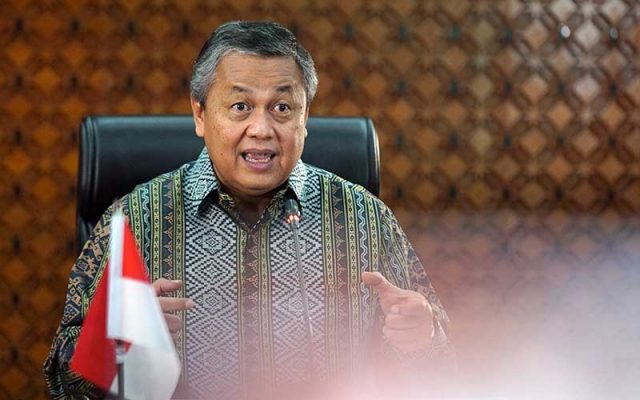BI Borong Surat Berharga Negara Rp131,96 Triliun per 16 Agustus Gubernur Bank Indonesia Perry Warjiyo memberikan keterangan melalui streaming di Jakarta, Rabu (29/4 - 2020). Dok. Bank Indonesia