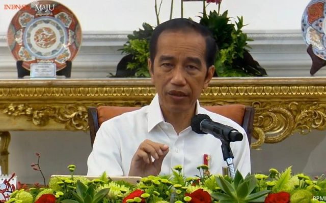 Presiden Joko Widodo dalam Ratas Laporan Komite Penanganan Covid/19 dan Pemulihan Ekonomi Nasional di Istana Merdeka, Jakarta, Senin 23 November 2020 / Youtube Setpres