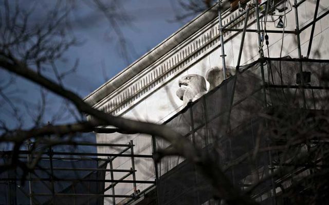 Ini Strategi Pemerintah Hadapi Tapering The Fed Gedung bank central Amerika Serikat atau The Federal Reserve di Washington, Amerika Serikat, Selasa (17/3/2020). Bloomberg - Andrew Harrer
