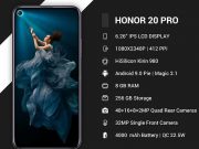 Honor 20 Pro adalah ponsel terbaru pabrikan perusahaan honor yang mempunyai banyak sekali fitur unggulan dari spesifikasi yang diusung. Smartphone yang mengusung layar penuh dengan lubang kamera di dalam layar dan dengan desain modern ini