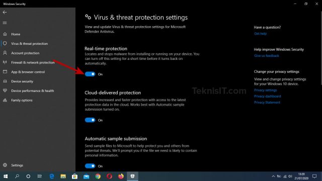 Tutorial- Mematikan Antivirus di windows 10