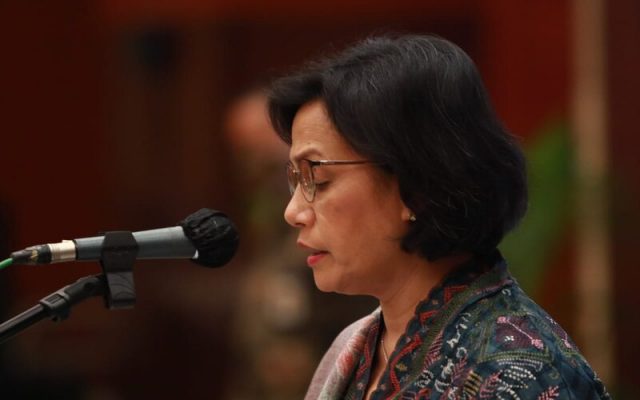 Menteri Keuangan Sri Mulyani melantik sejumlah Pejabat Pimpinan Tinggi Madya dan Pimpinan Tinggi Pratama di lingkungan Kementerian Keuangan, Senin (5/10/2021) -  Biro KLI / Kemenkeu