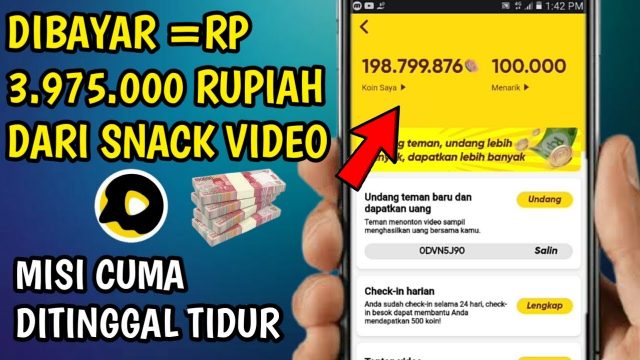 Tutorial - Mendapatkan Uang Dari Snack Video APK 2021