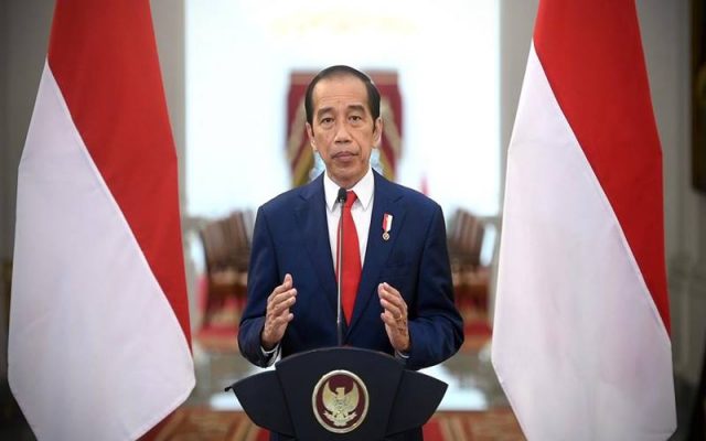 Presiden Joko Widodo saat memberi pandangannya terkait SDGs pada Forum Tingkat Tinggi Dewan Ekonomi Sosial PBB (ECOSOC) secara virtual pada Selasa, 13 Juli 2021. - Biro Sekretariat Presiden