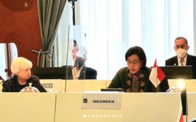 Menteri Ekonomi Amerika Serikat Janet Yellen dan Menteri Keuangan RI Sri Mulyani Indrawati di KTT G20 di Roma, Italia - Instagram @smindrawati