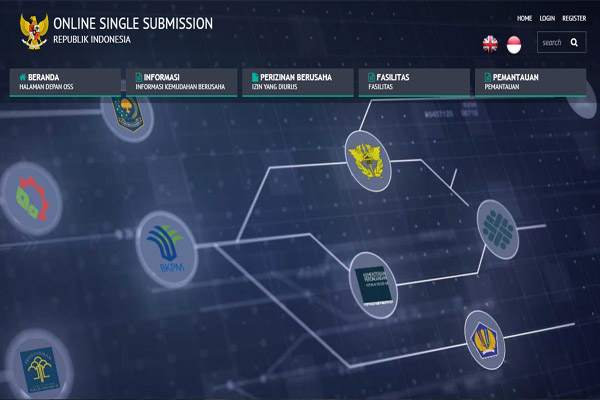 Online Single Submission dapat diakses di laman http://oss.ekon.go.id/web - .