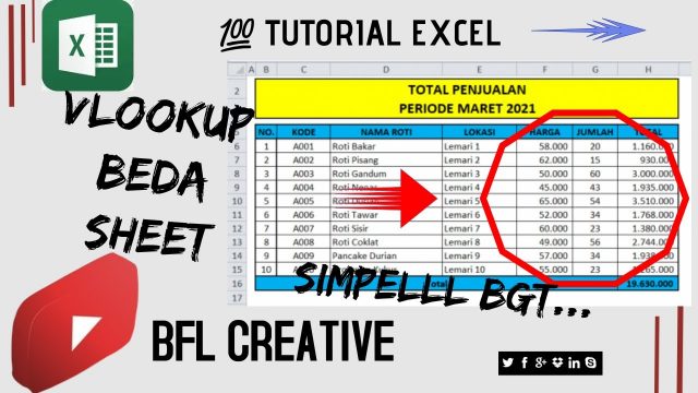 Tutorial - Cara Vlookup beda sheet