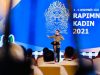 Presiden Joko Widodo saat membuka Rapimnas Kadin Indonesia 2021, di BNDCC, Bali, Jumat (3/12/2021) - BPMI Setpres - Laily Rachev