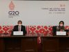 Menteri Keuangan Sri Mulyani Indrawati dan Gubernur Bank Indonesia Perry Warjiyo selaku Pimpinan Jalur Keuangan G20 pada konferensi pers Kick-off G20 Finance Track, Kamis (9/12/2021) - Dokumentasi BI