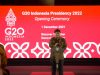 Menko Perekonomian Airlangga Hartanto memberikan sambutan dalam Opening Ceremony Presidensi G20 Indonesia yang digelar Rabu (1/12/2021). - Istimewa